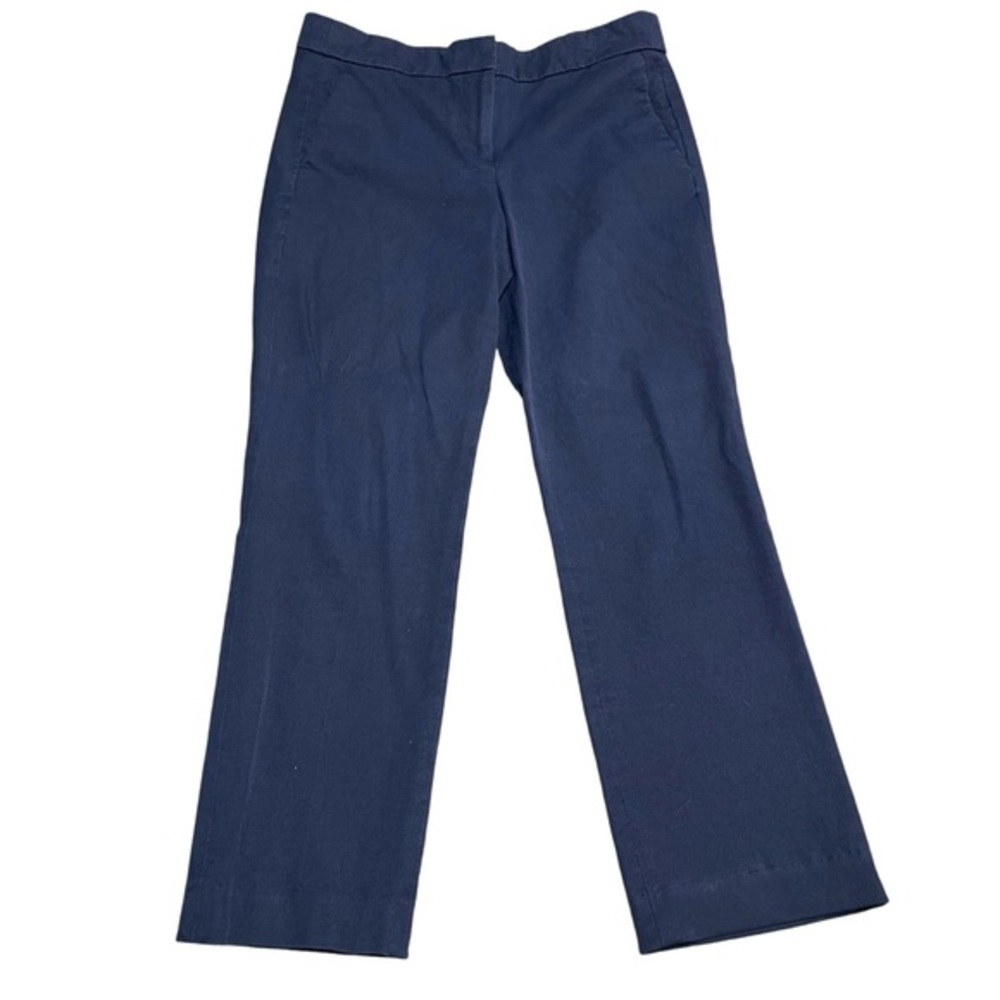 J. Crew Women’s Navy 4 Campbell Mid Rise Ankle Trouser with Two Way Stretch EUC